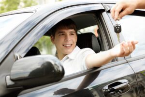 Young Man in Car