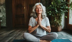 Woman meditating